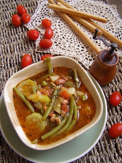 Minestrone z zielonym pesto :)