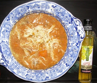 szybka pomidorowa zupa z olejem rzepakowym czosnek...