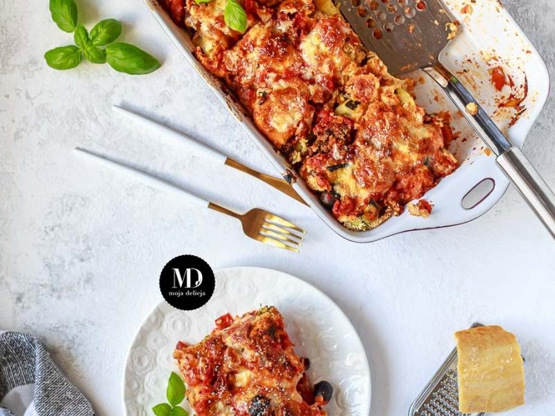 Fit zapiekanka z kalafiora, brokuła i cukinii