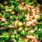 Makaron z brokułem,...