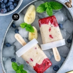 Lody bananowe z malinami...