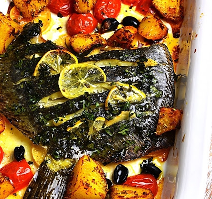 Turbot zapiekany