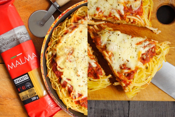 Spaghetti pizza z patelni (6 składników)
