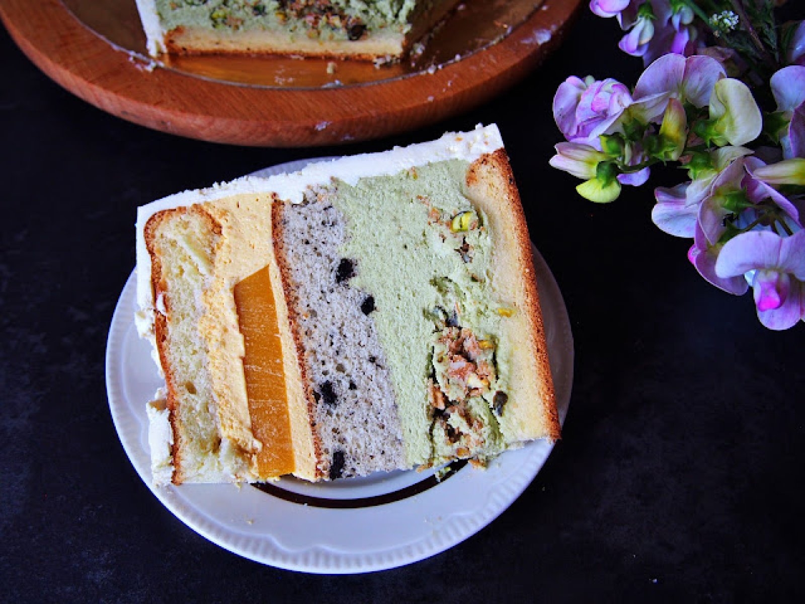 Tort Mango-Pistacja z biszkoptem Oreo