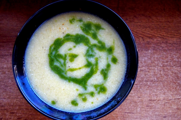 Mix zup :) kalafiorowa i szpinakowa