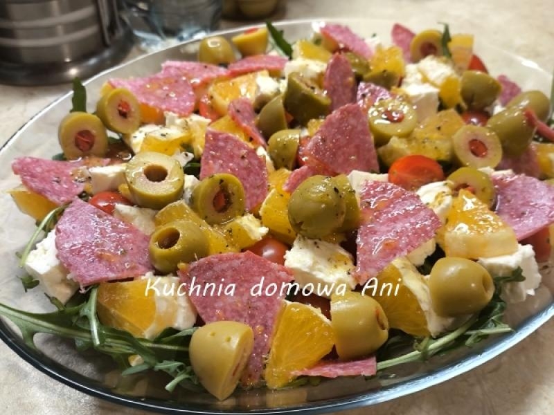 Sałatka z rukolą i pomarańczą