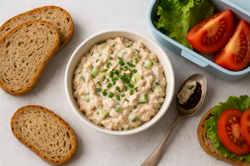 Pasta z tuńczyka „light” do kanapek – szybki lunchbox