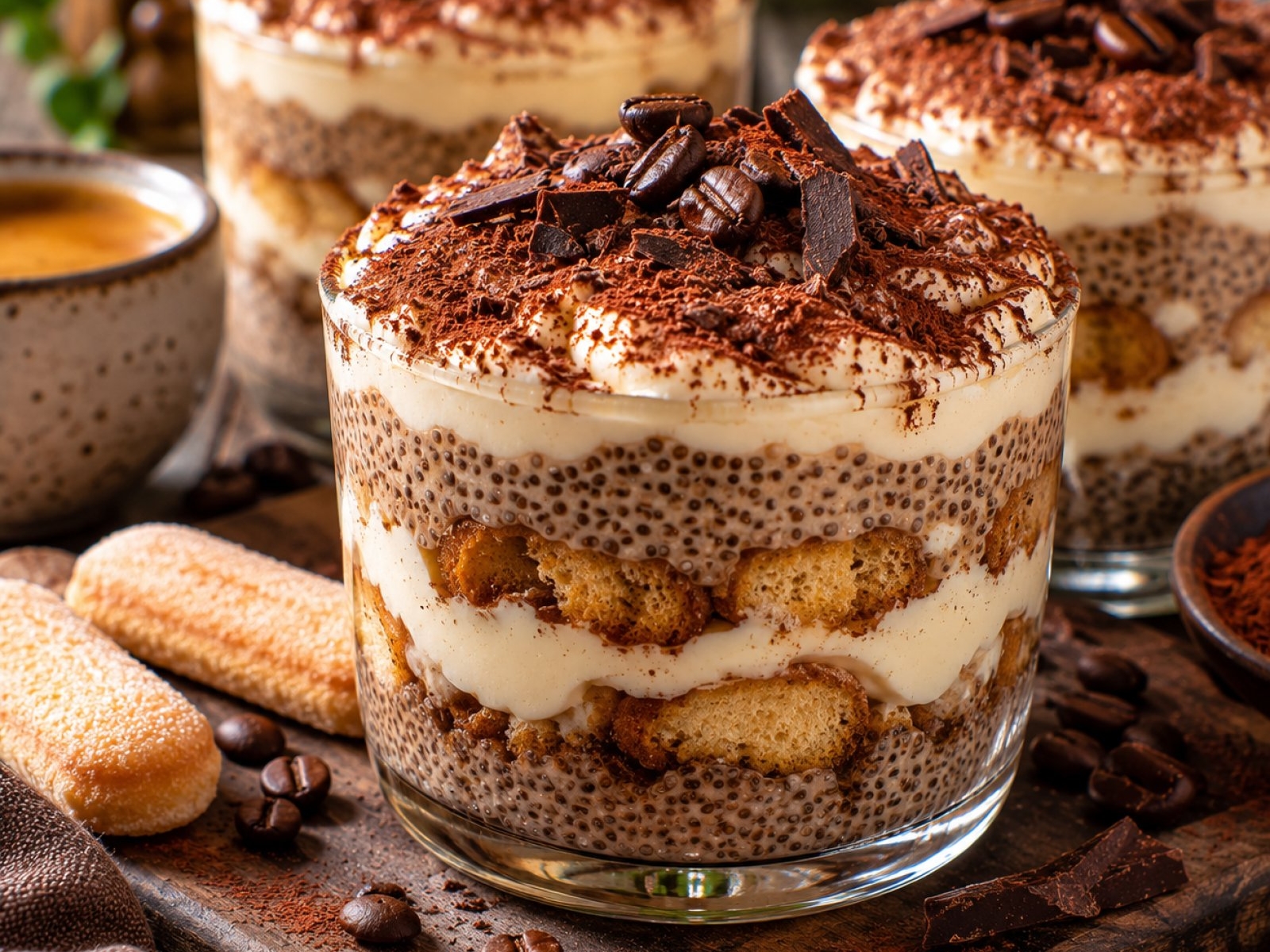 Chia pudding à la tiramisu – prosty deser bez pieczenia