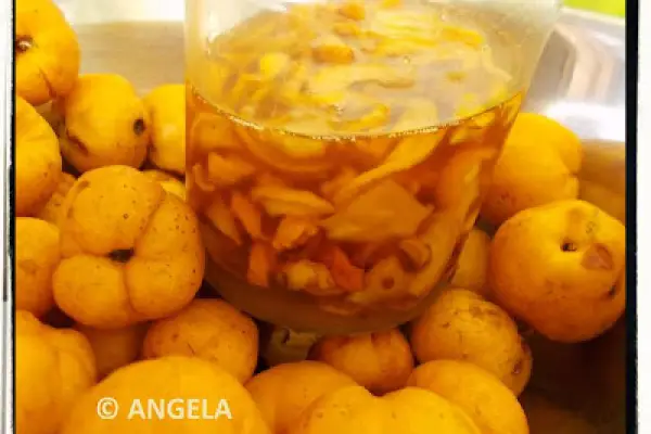 Syrop z pigwowca - Japanese Quince Syrup Recipe - Sciroppo di mele cotogne del Giappone