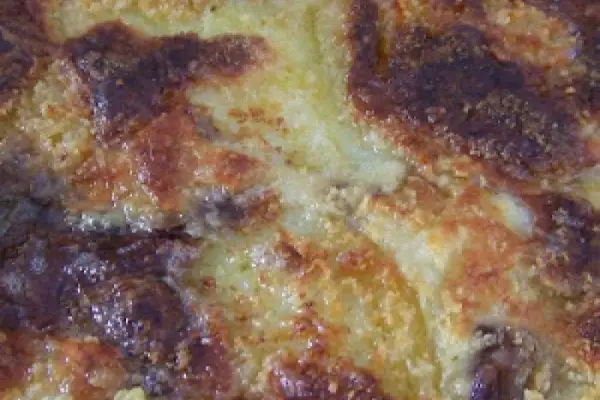 Zapiekanka ziemniaczana z maślakami - Oven potatoes with slippery jacks - Patate con pinaroli al forno