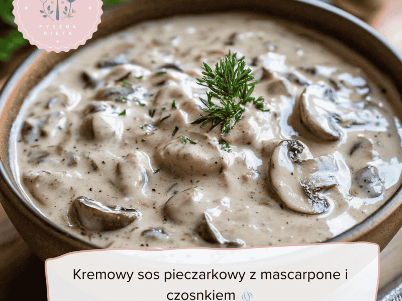 Kremowy sos pieczarkowy z mascarpone i czosnkiem