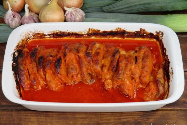 Schab pieczony w ketchupie i majonezie