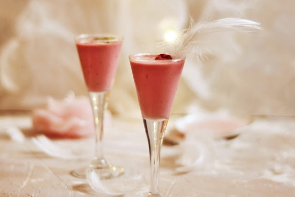Zdrowszy drink - Kremowa Malina