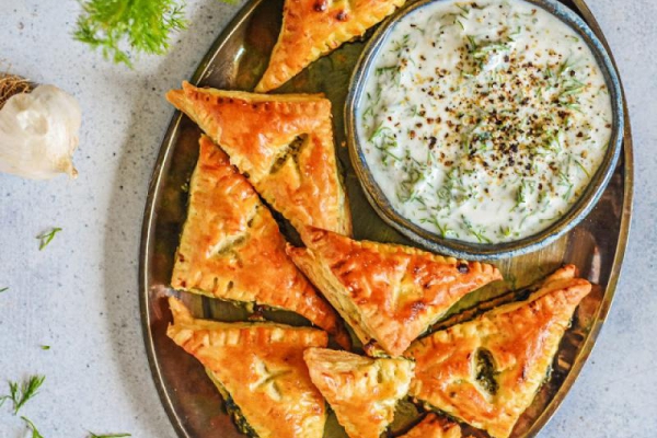 Rożki ze szpinakiem i serem feta a la spanakopita
