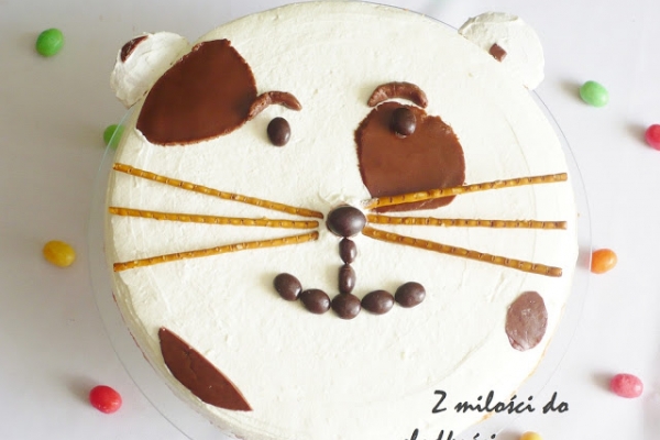 Kotek Kubuś- tort dla dzieci z masą kubusiową