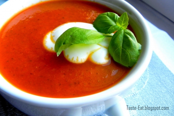 Zupa krem z pomidorów i bazylii- dietetycznie