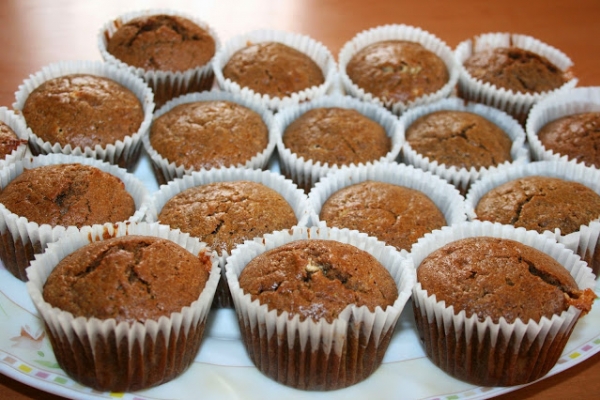 Kawowe muffiny z chałwą