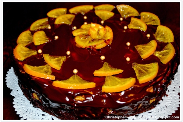 Ciasto czekoladowo-serowe z kandyzowaną pomarańczą