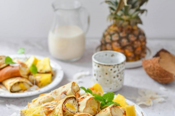Naleśniki pina colada! Kokosowo - ananasowe!