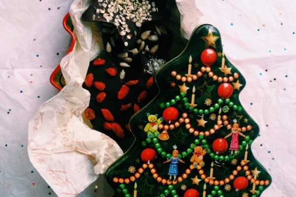 Wegańskie świąteczne czekoladki