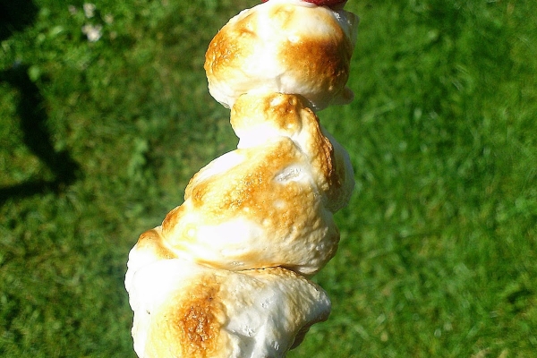 Szaszłyki z pianek marshmallow