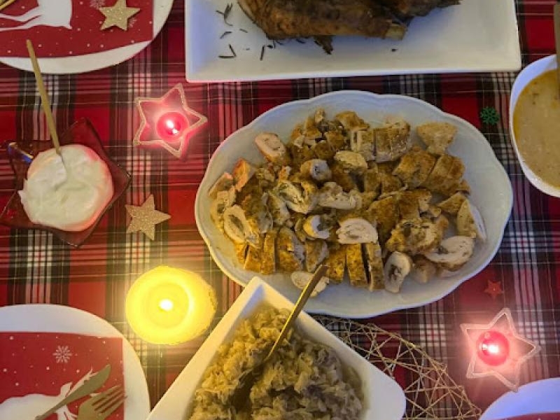 Kolacja w świątecznym klimacie