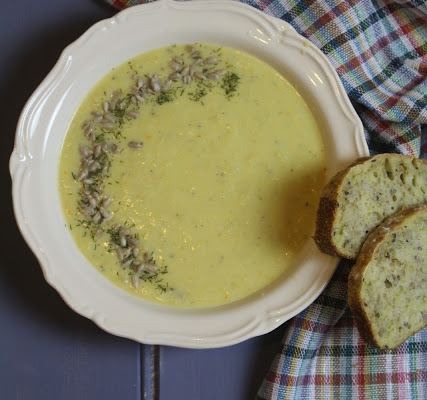 Zupa-krem z kalafiora i pora z serem pleśniowym :)