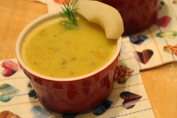 Zupa - krem z cukinii z gruszką :)