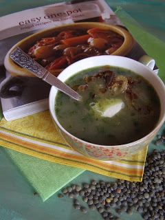 Zupa z zielonej soczewicy ze szpinakiem :)