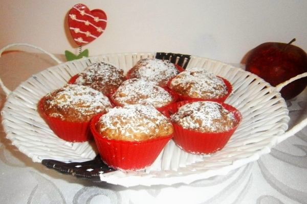 Muffinki z jabłkami i czekoladą - miękkie i wilgotne