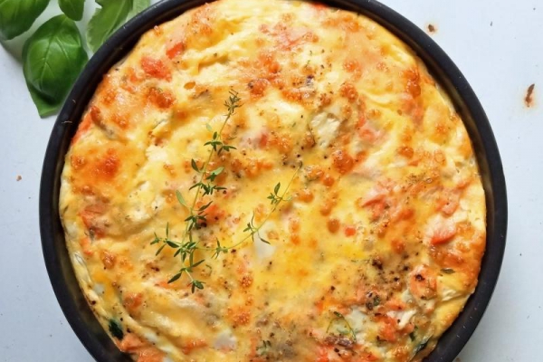 Porowo łososiowy quiche