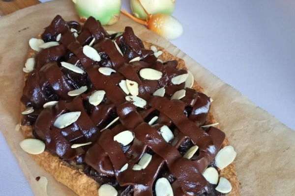 Mazurek śliwkowo czekoladowy