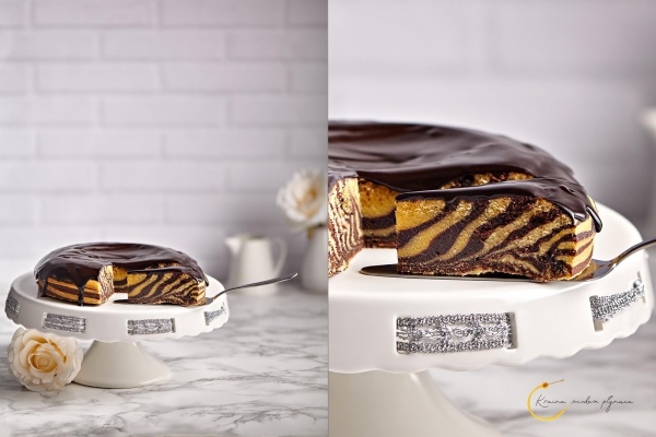 Tradycyjne Ciasto Zebra- na oranżadzie