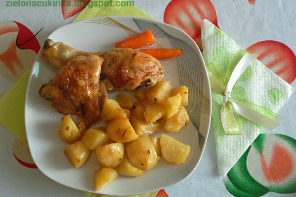 Kurczak z ziemniaczkami na niedzielę - pollo con le patate