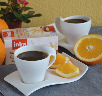 Kawa zbożowa Inka z pomarańczą