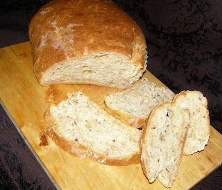 chleb żytnio-pszenny z siemieniem lnianym na drożdżach suchych z piekarnika...