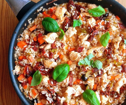 Risotto z kurczakiem i suszonymi pomidorami / Chicken and Sun-Dried Tomatoes Risotto