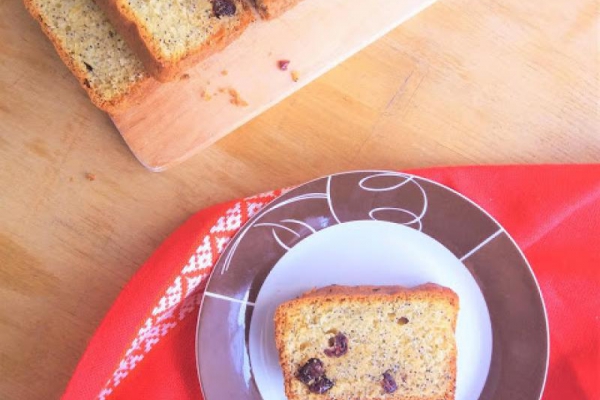 Babka z makiem i żurawiną / Cranberry Poppy Seed Bread