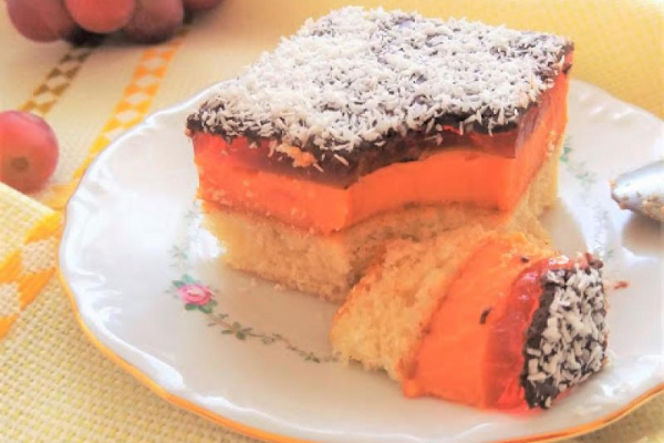 Ciasto Kubuś z galaretką i czekoladą / Kubus Cake with Chocolate and Jello