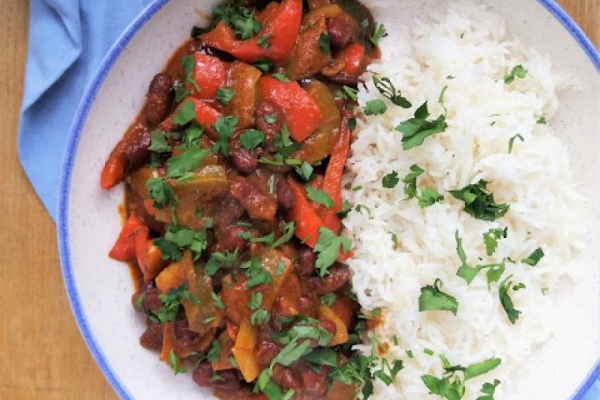 Warzywne curry z fasolą / Vegetarian Curry with Beans