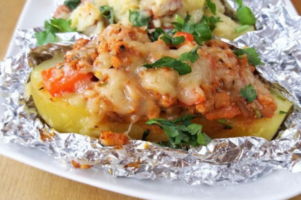 Faszerowane ziemniaki z grilla / Stuffed Grilled Potatoes