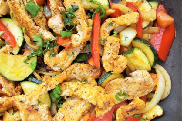 Szybki schab z warzywami / Quick Pork Vegetable Skillet