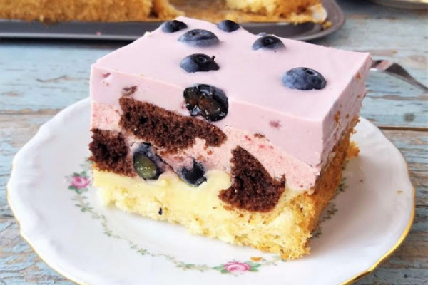 Ciasto Jagodowe Ombre / Blueberry Ombre Cake