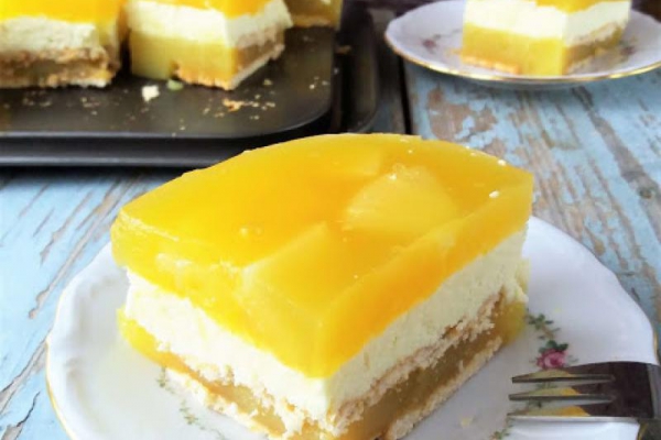 Ciasto Tropikana bez pieczenia / No Bake Tropicana Cake