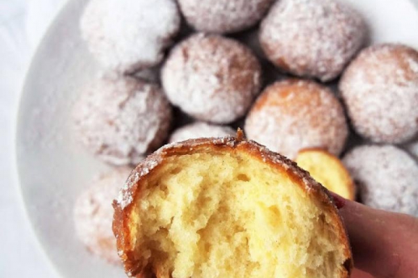 Pączki serowe bez drożdży / No Yeast Cream Cheese Doughnuts