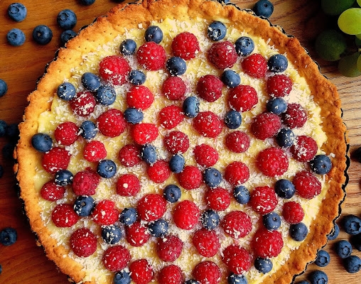 Tarta z domowym budyniem i owocami lata / Summer Fruit Tart with Homemade Pudding