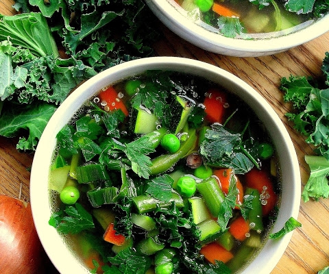 Zupa wiosenna z zielonych warzyw / Spring Green Vegetable Soup