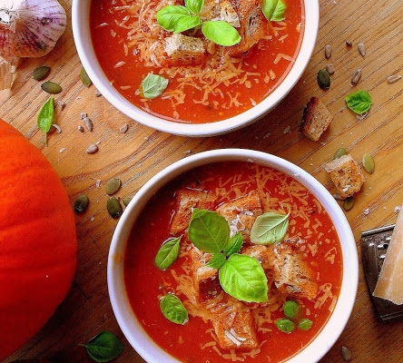 Kremowa zupa z dyni i pomidorów / Cream of Tomato and Pumpkin Soup
