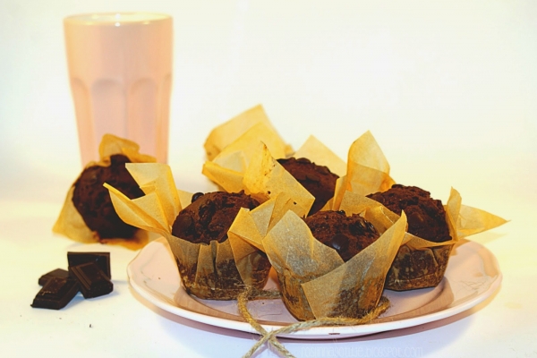 Wegańskie czekoladowe muffiny