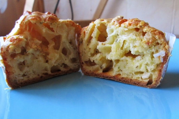 Muffinki z serem i szynką